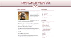 Desktop Screenshot of aberystwythdogtrainingclub.org.uk