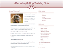 Tablet Screenshot of aberystwythdogtrainingclub.org.uk